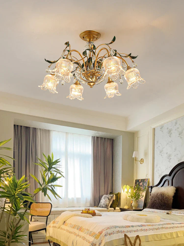 lámpara de cristal francés iluminación avanzada para interior elegante