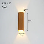 Applique Led Intérieure Design Élégante Murale Luminaire Doré 12W Chambre