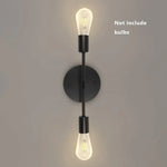 Applique Led Moderne Design Rétro Élégant Noir Murale Chambre