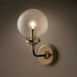 Applique Murale Avec Support Industriel Design Doré Et Transparent Chambre