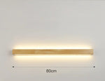 Applique Murale Bois Épuré Contemporain Design. 80Cm / Lumière Blanche-6000K Chambre