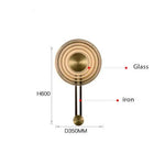 Applique Murale Design Dorée En Verre Élégante Luminaire Chambre