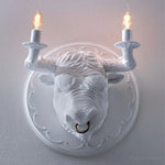 Applique Murale Design Moderne Métal Bois Blanc Chambre