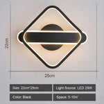 Applique Murale D’intérieur Led Design Élégant Modèle O / Blanc Chaud (2700-3500K) Chambre