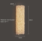 Applique Murale Doré Cristal Élégant Design. D-60Cm / Lumière Chaude Chambre