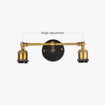 Applique Murale Double Élégante Lampe Vintage Cuivrée Chambre