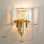 Applique Murale En Cristal Élégante Et Lumineuse C / Lumière Chaude Chambre