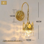 Applique Murale En Cristal Rétro Lumière Sophistiquée. C / 3 Températures De Couleur Chambre