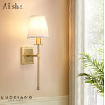 Applique Murale En Cuivre Doré Chic Et Lumineuse. Chambre