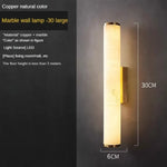 Applique Murale En Marbre Et Cuivre Sophistiquée Luminaire. Doré-30Cm / Blanc Chaud (2700-3500K)
