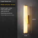 Applique Murale En Marbre Et Cuivre Sophistiquée Luminaire. Doré-40Cm / Blanc Chaud (2700-3500K)