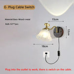 Applique Murale En Verre Design Élégant Artisanal Interrupteur À Prise Électrique / 3