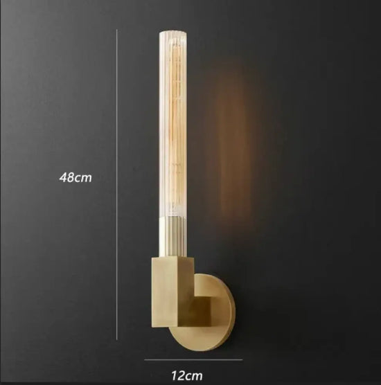 Applique Murale En Verre: Design Minimaliste Contemporain 1 Tête - Or Chambre