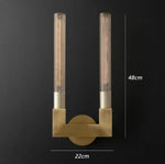 Applique Murale En Verre: Design Minimaliste Contemporain 2 Têtes - Or Chambre