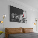 Applique murale en verre en forme de boule