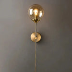 Applique murale en verre en forme de boule