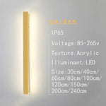 Applique Murale Étanche Luminaire Design Décoratif Moderne Lumière Naturelle Dorée / L60Cm Chambre