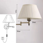 Applique Murale Flexible Lumière Design Contemporain Plug-In Beige Blanc / Interrupteur À Bouton
