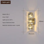 Applique Murale K9 Luxueuse Brillance Contemporaine. 3 Or Clair / Couleurs Changeables Chambre