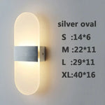 Applique Murale Led Acrylique Moderne Ovale En Argent / L14Cml6Cm Blanc Froid Murale Chambre