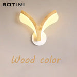Applique Murale Led Bois Design Épuré Blanc Chambre