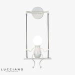 Applique Murale Led Bonhomme Lumineux Élégant. 1 Lampe - Blanc / Froide Chambre