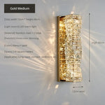 Applique Murale Led Cristal Élégant Design Luxueux. 46Cm-Or / 3 Couleurs Modifiables Chambre