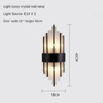 Applique Murale Led Cristalline Scandinave Luxueuse Noir 45X18Cm / 3 Lumières De Couleur Chambre