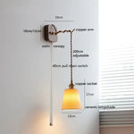 Applique Murale Led Cuivre Design Élégant Interrupteur À Chaîne 4 / 4W (Max100W) Chambre