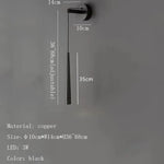 Applique Murale Led Cuivre Design Scandinave Élégante Noir / 3 Modifiables Chambre