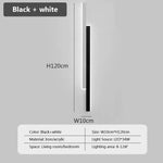 Applique Murale Led Design Contemporain Lumineux. Noir Blanc 120Cm / Chaud Chambre