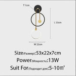 Applique Murale Led Design Élégant Intérieur 53Cm 13W Gauche / Blanc Froid Pas De Télécommande