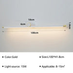 Applique Murale Led Design Élégant Lecture. 100Cm Blanc G / Chaud Chambre