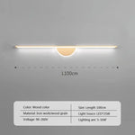 Applique Murale Led Design Élégant Minimaliste. Lwl128 100Cm Bois / Blanc Froid Chambre