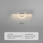 Applique Murale Led Design Élégant Minimaliste. Lwl128 60Cm Blanc / Froid Chambre