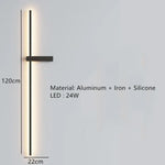 Applique Murale Led Design Élégant Moderne. A-120Cm-R / Intensité Variable Chambre