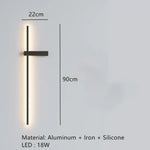 Applique Murale Led Design Élégant Moderne. A-90Cm-R / Lumière Blanche Chambre