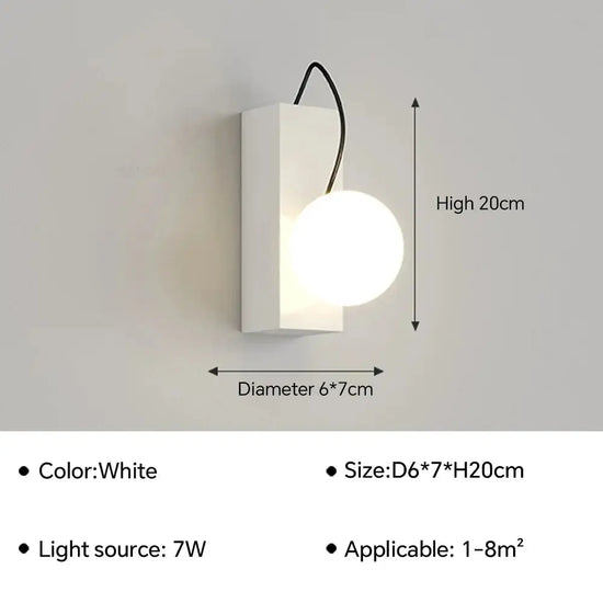 Applique Murale Led Design Minimaliste Élégant Chambre