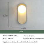 Applique Murale Led Dorée Élégante Décorative. D Or / 220V Chine | 9W Blanc Chaud Chambre