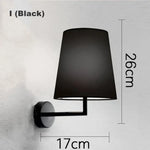 Applique Murale Led E27 Design Élégant Type I Noir Chambre