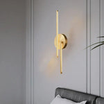 Applique Murale Led Élégante Design Laiton Chambre