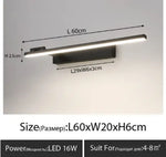 Applique Murale Led Élégante Et Design. Droite Noir L60Cm / Lumière Blanche Chambre