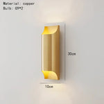Applique Murale Led Élégante Et Épurée Grand-Or / Lumière Chaude 3000K Chambre