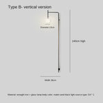 Applique Murale Led Élégante Et Pivotante Moderne L 140 Cm / Pas De Prise Chambre