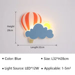 Applique Murale Led Élégante Pour Petit Espace. Ae Montgolfière Chambre