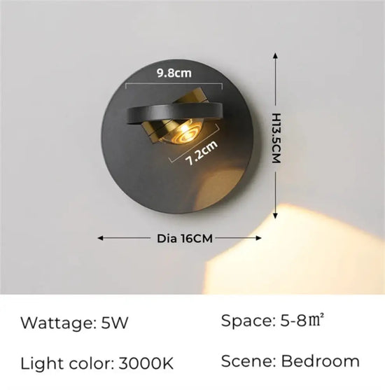 Applique Murale Led Épurée Minimaliste Design Chambre