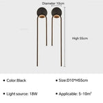 Applique Murale Led Épurée Tendance Chic 2P Noir / Tricolore Applique Chambre