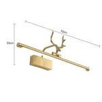 Applique Murale Led Métal Doré Cerf Luminaire