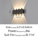Applique Murale Led Moderne Design Étanche Extérieur Type B 8 Têtes 8W / Blanc Chaud