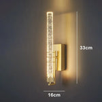 Applique Murale Led Nordique Design Élégant Intérieur Or-33Cm Chambre